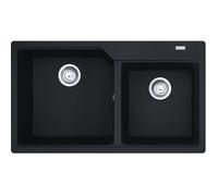 Franke Urban UBG 620-43-33 - Fregadero de 2 cubetas negro mate mueble 90cm