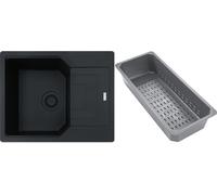 Franke Urban zlewozmywak granitowy z wkładką ociekową 62x50 cm onyx 114.0743.097