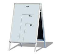 Franken A-Board Poster Frame - Tablero A1 para indicadores, plateado