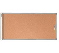 Franken FSKA3 X-tra - Vitrina para 3 documentos A4 (puertas correderas, 73 x 37 x 3,5 cm), color marrón