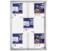 Franken PRO Pantalla Gabinete de 9 x documentos A4 con puertas corredizas de 73 x 99 x 4.6 cm, blancos
