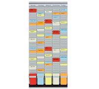 Franken PV-SET2 - Expositor para organizar las tareas semanales de la oficina mediante tarjetas (31,5 x 78 cm, 35 filas por columna, en alemán)