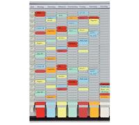 Franken PV-SET3 - Expositor para organizar las tareas semanales de la oficina mediante tarjetas (47,4 x 78 cm, 8 columnas, 35 filas por columna, en alemán)