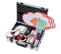 FRANKEN UMMK - Estuche con material de oficina (32 x 43 x 12 cm), color plateado