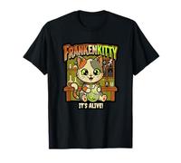Frankenkitty - Lindo Humor de Halloween Cat Boo Brew Camiseta