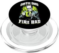 Frankenstein Coffee Good Fire Bad Funny Halloween Cafeína PopSockets PopGrip para MagSafe