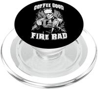 Frankenstein Coffee Good Fire Bad Funny Halloween Cafeína PopSockets PopGrip para MagSafe