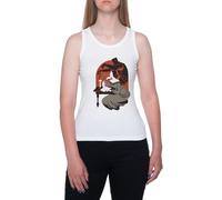 Frankenstein De Mary Shelley Camiseta Sin Mangas Blanca Sin Mangas para Mujer T-Shirt Sleeveless White Tank tee For Women
