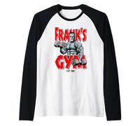 Frankenstein Gym Divertido Culturismo Fitness Entrenamiento Camiseta Manga Raglan