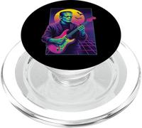 Frankenstein Halloween Monster Tocando la Guitarra 80s Vaporwave PopSockets PopGrip para MagSafe