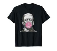 Frankenstein Monster - Camiseta con diseño de monstruo con burbuja de goma rosa Camiseta