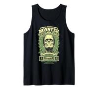 Frankenstein Monstruo Halloween Billete Horror Dólar Dinero Camiseta sin Mangas