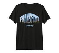 Frankfurt Alemania Paisaje Urbano Camiseta Premium