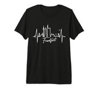 Frankfurt Skyline Heartbeat Alemán I Love Frankfurt Am Main Camiseta Premium