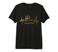 Frankfurt Skyline Heartbeat Alemán I Love Frankfurt Am Main Camiseta Premium