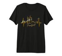 Frankfurt Skyline Heartbeat Alemán I Love Frankfurt Am Main Camiseta Premium