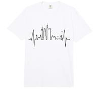 Frankfurt Skyline Heartbeat Alemán I Love Frankfurt Am Main Comfort Colors Adult Heavyweight T-Shirt