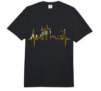 Frankfurt Skyline Heartbeat Alemán I Love Frankfurt Am Main Comfort Colors Adult Heavyweight T-Shirt