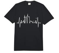 Frankfurt Skyline Heartbeat Alemán I Love Frankfurt Am Main Comfort Colors Adult Heavyweight T-Shirt