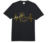 Frankfurt Skyline Heartbeat Alemán I Love Frankfurt Am Main Comfort Colors Adult Heavyweight T-Shirt