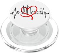Frankfurt Skyline Heartbeat Alemán I Love Frankfurt Am Main PopSockets PopGrip para MagSafe
