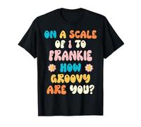 FRANKIE Cute Retro Girls Groovy FRANKIE Personalized Name Camiseta
