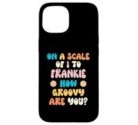 Frankie Cute Retro Girls Groovy Frankie Personalized Name Carcasa para iPhone 15