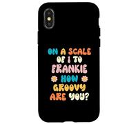Frankie Cute Retro Girls Groovy Frankie Personalized Name Carcasa para iPhone X/XS