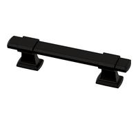 Franklin Brass Adjusta-Pull P49106-FB-B - Tiradores de gabinete con borde biselado (paquete de 5) de 1-3/8 a 4 pulgadas de agujero a agujero, color negro mate, tiradores para gabinetes de cocina,
