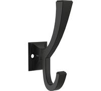 Franklin Brass B47250K-FB-C Classic Edge - Ganchos de pared para abrigos y sombreros de 4 pulgadas en negro mate (paquete de 4)