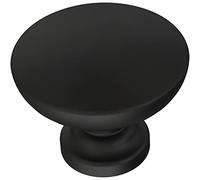 Franklin Brass Fulton - Pomo antimicrobiano, paquete de 5, negro mate, P29523Z-FBA-B