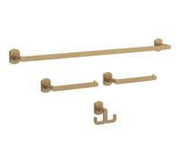 Franklin Brass GRNV64-SG Granville - Juego de Accesorios de baño de 45,7 cm, Barra de Toalla con Extensor, Soporte para Papel higiénico, Soporte para Toallas, Gancho para Toallas en Oro Satinado