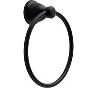 Franklin Brass Kinla 1Pack Hand Towel Holder Matte Black Towel Racks for Bathroom Wall Round Towel Ring Holder for Bath Towel