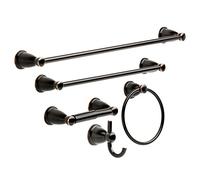 Franklin Brass Kinla - Juego de Accesorios para Barra de Toallas (5 Piezas, Bronce aceitado)