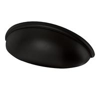 Franklin Brass P34702K-FB-B1 - Tiradores de taza para cajón de gabinete de 3 pulgadas (76 mm), negro, paquete de 10
