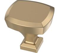 Franklin Brass P38483C-CZ-B - Juego de 10 pomos biselados para gabinete, manijas de bronce champán para cajones de tocador, cocina, puerta, baño, 1-1/4 pulgadas