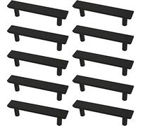 Franklin Brass P40844K-FB-C - Tiradores de gabinete biselados simples (paquete de 10) de 3 pies, color negro mate, tiradores para cajones de cocina, accesorios para muebles