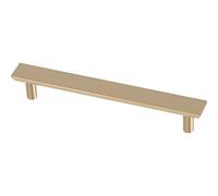 Franklin Brass P40846K-CZ-B1 - Manija simple biselada para cajón de gabinete de 5-1/16 pulgadas (128 mm), dorado, paquete de 10