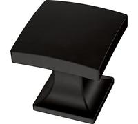 Franklin Brass P41758K-FB-B - Pomo para gabinete Lombard de 1 pulgada (25 mm), negro mate, paquete de 5