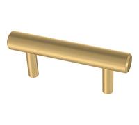Franklin Brass P41883K-117-C - Tirador de gabinete de barra de gran tamaño, color dorado satinado, manija de cajón de 3 pulgadas (76 mm), paquete de 1 unidad