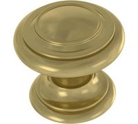 Franklin Brass P44435K-523-B3 - Pomo redondo de doble anillo simple de 1-1/8 pulgadas (29 mm) dorado satinado (paquete de 30)