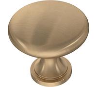 Franklin Brass Pomo redondo de aluminio con propiedades antimicrobianas de 32 mm en bronce champán (paquete de 5)