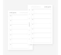 Franklin Covey - Planificador semanal Horiontal en blanco compacto sin fecha NO.10 para Filofax Personal, recambio de agenda LV MM con 6 agujeros de 4.75 x 6.75 pulgadas