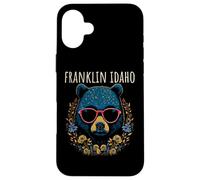 Franklin Idaho - Oso con gafas y diseño de flores Carcasa para iPhone 16 Plus