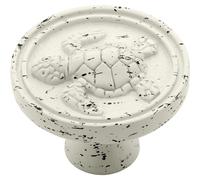 Franklin latón pbf656 C-254-c1 35 mm Seaside Cottage tortuga cocina armario Hardware pomo, Vintage Antique White, Pack de 5