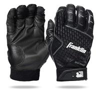 Franklin Sports 2nd-Skinz® Guantes de bateo Negro/Negro Juvenil Medio