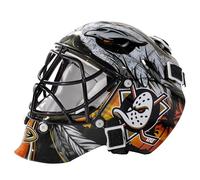 Franklin Sports Anaheim Ducks - Máscara de Portero de Hockey con Logotipo del Equipo NHL con Funda, máscara de Portero Coleccionable con Logotipos y Colores Oficiales de la NHL