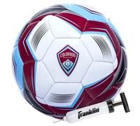 Franklin Sports Balón de fútbol MLS Colorado Rapids - Balón de fútbol Oficial tamaño 5 - Cubierta Suave Resistente a la abrasión - Tamaño y Peso Oficiales - Bomba de Aire incluida