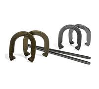 Franklin Sports Juego de herraduras y estacas de Acero, tamaño y Peso Oficiales, Patio y Playa, recreativo