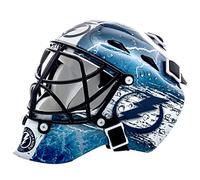 Franklin Sports Máscara pequeña de Portero con el Logo de la NHL, NHL League Logo, Color Tampa Bay Lightning, tamaño Talla única